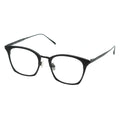 black angular eyeglasses