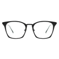 black angular eyeglasses