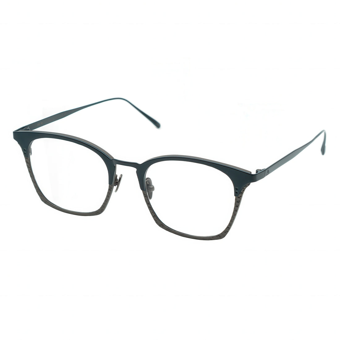 gray angular eyeglasses