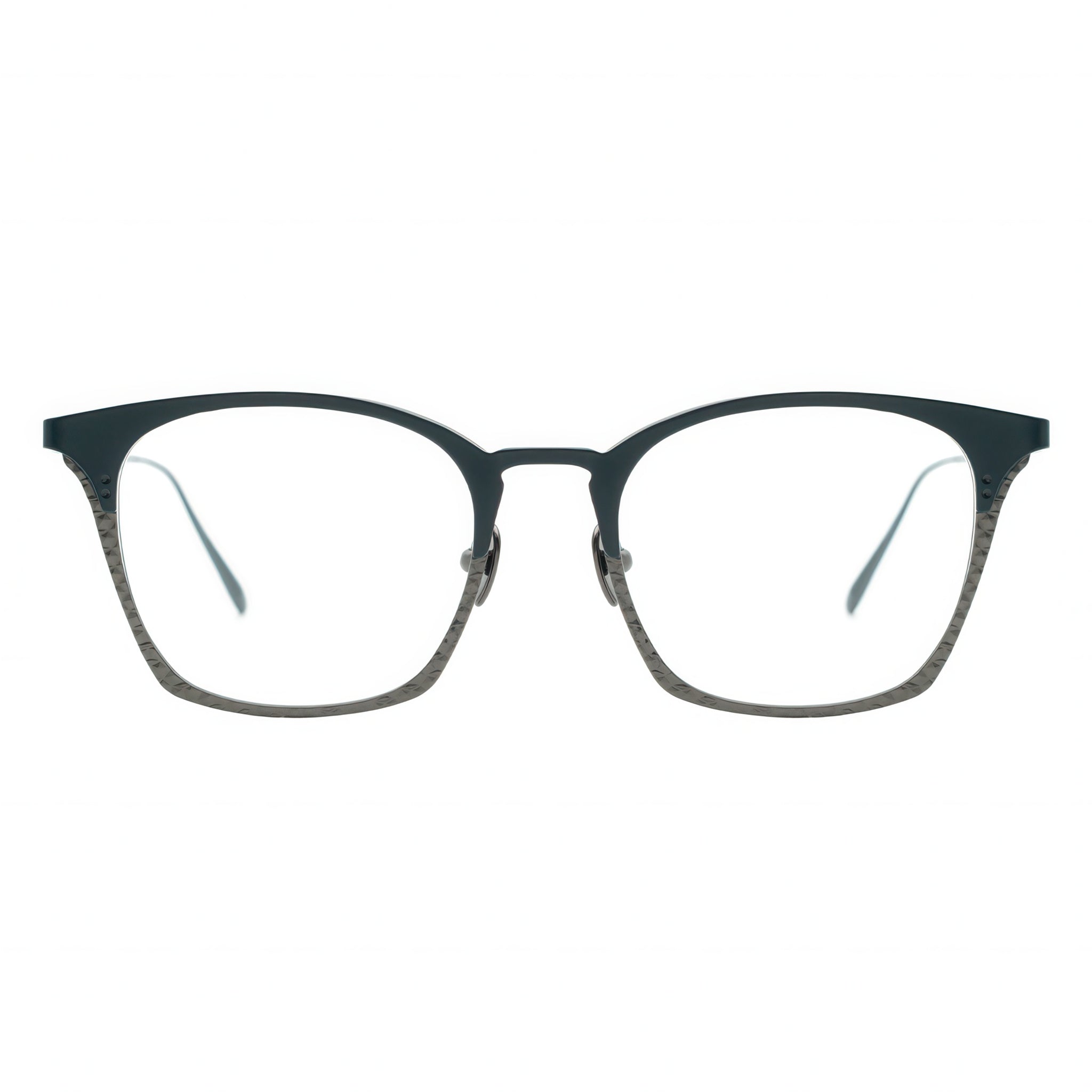 gray angular eyeglasses