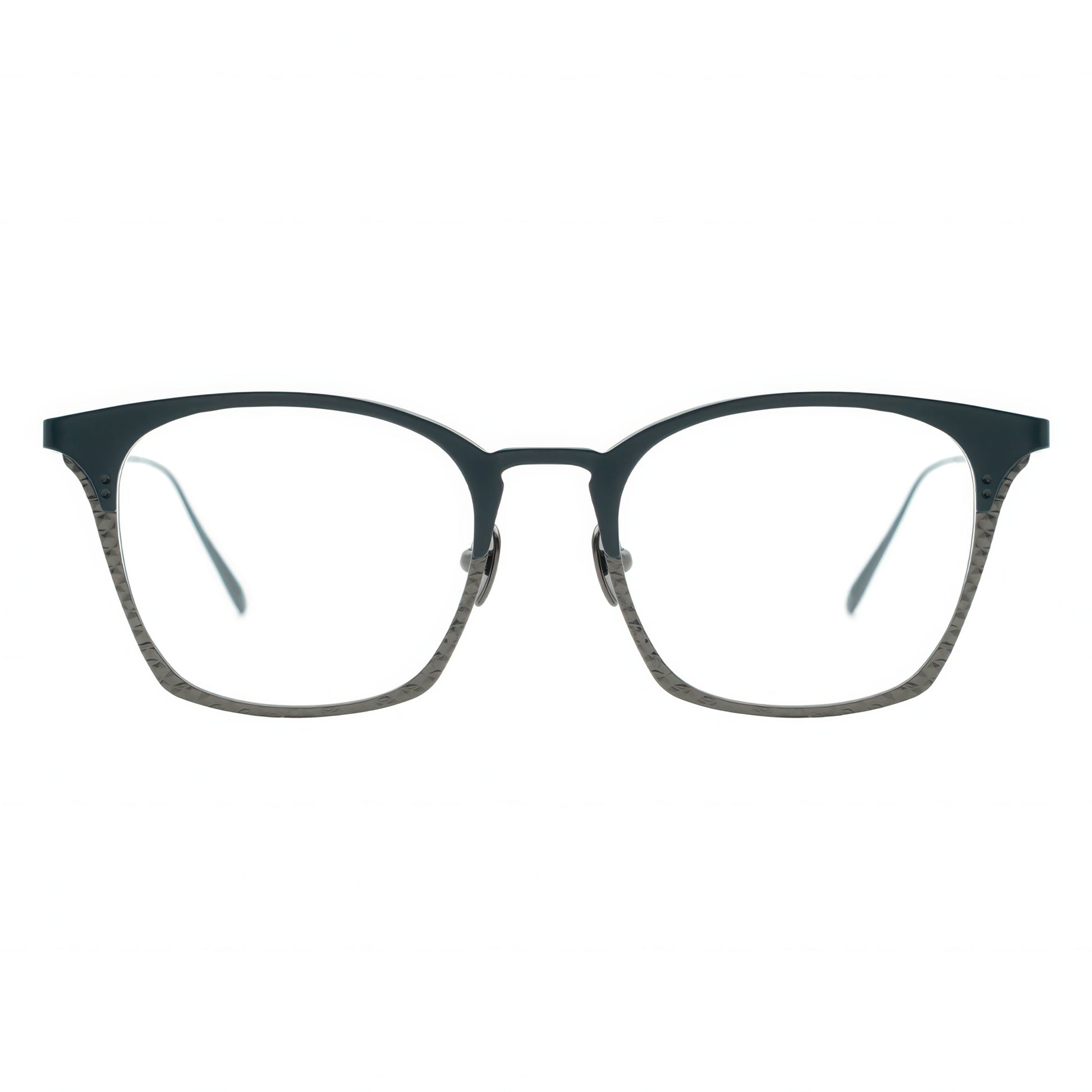 gray angular eyeglasses