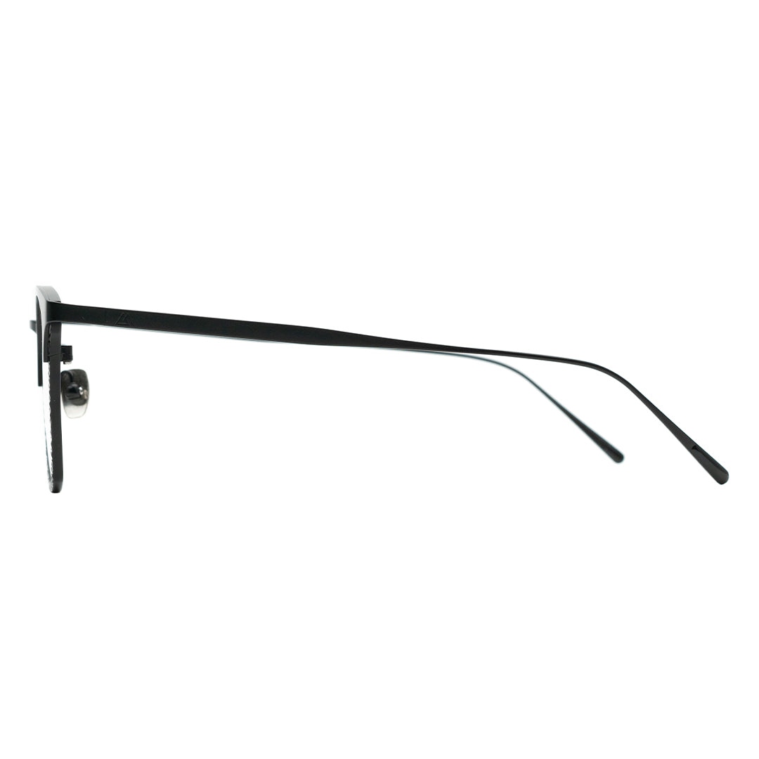 black frame eyeglasses