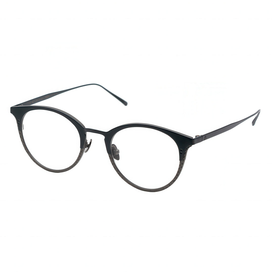 round gray eyeglasses