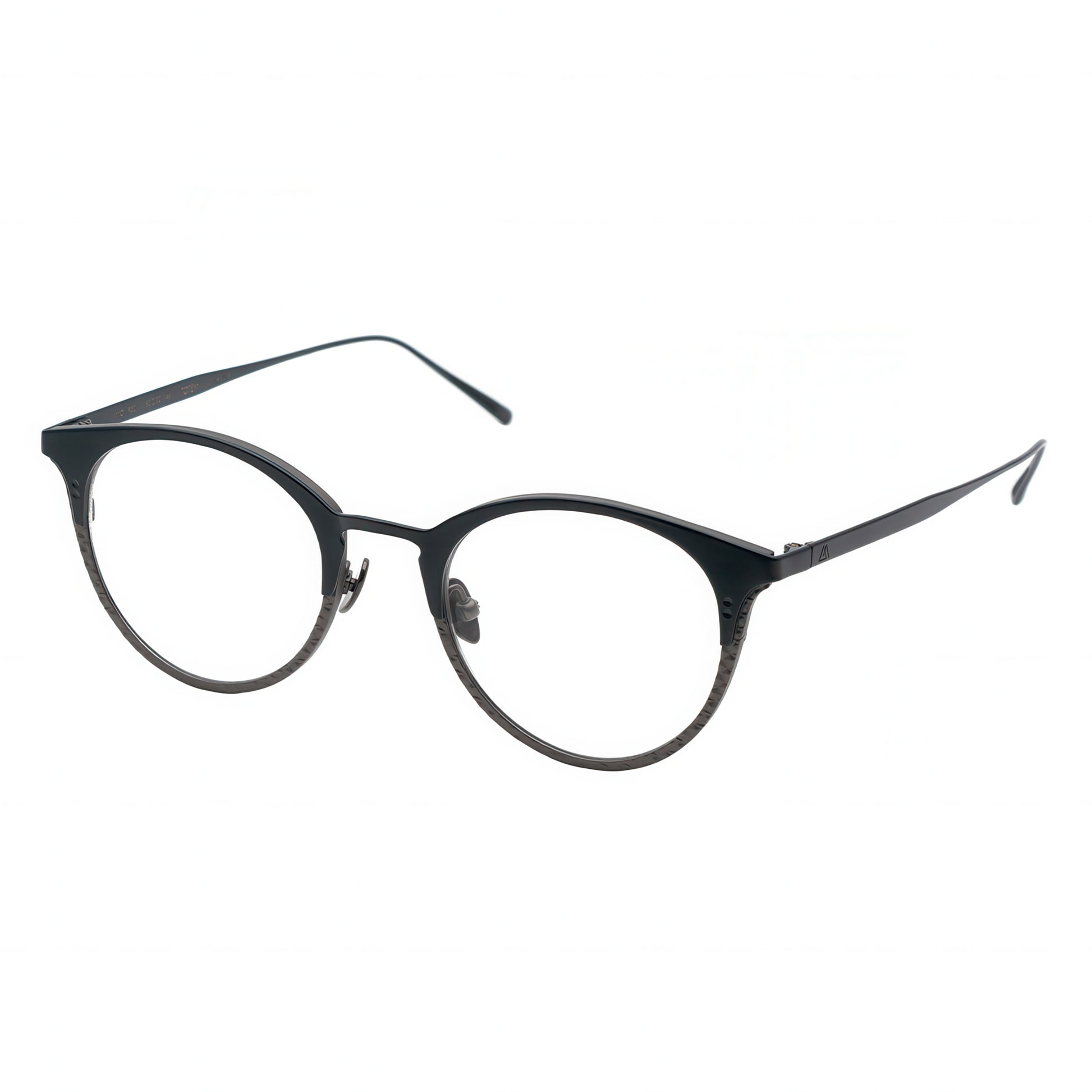 round gray eyeglasses
