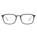 black rectangular eyeglasses