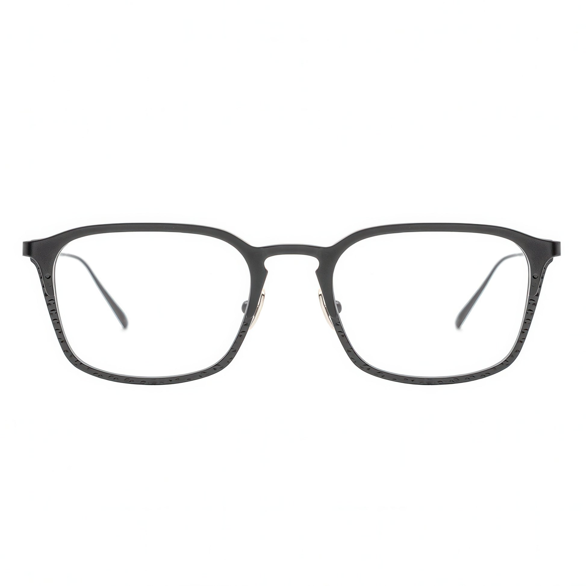 black eyeglasses