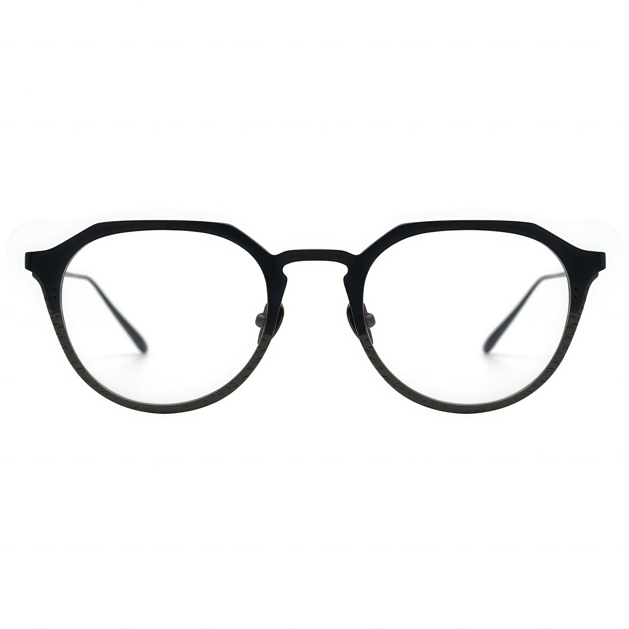 black round eyeglasses
