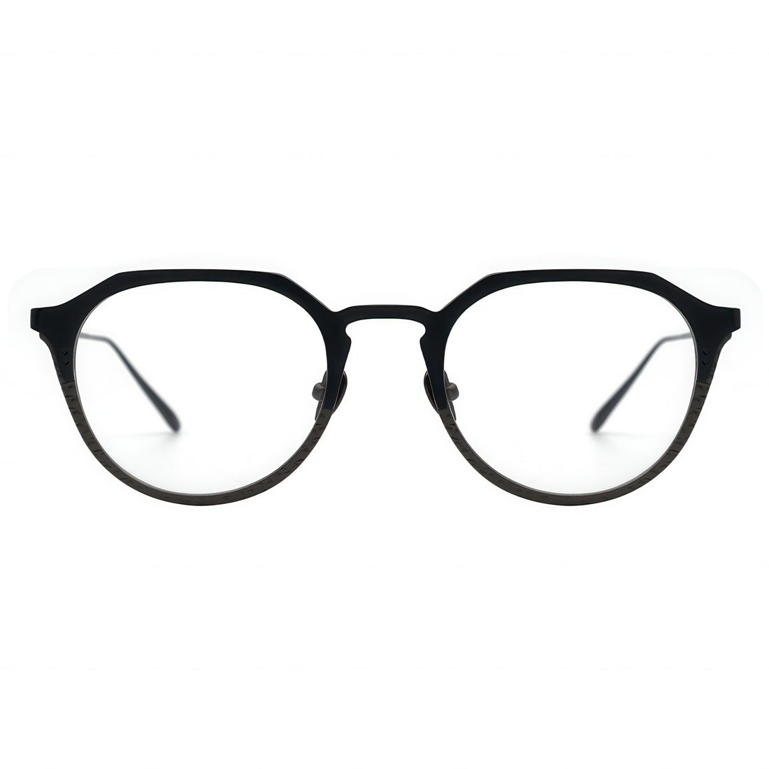 black round eyeglasses