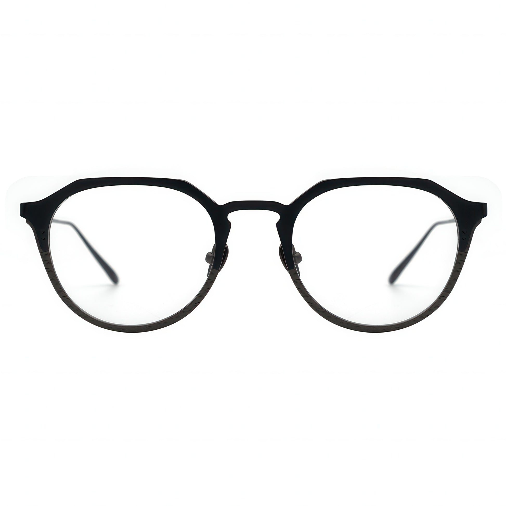 black round eyeglasses