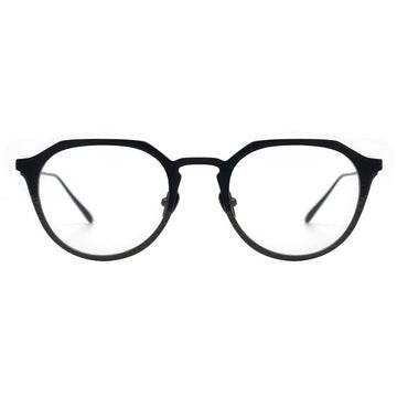 black round eyeglasses