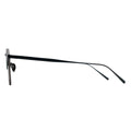 black arm of eyeglasses