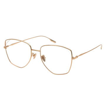 A pair of MYTH OPTICAL FANCY geometric eyeglasses with a gold frame.