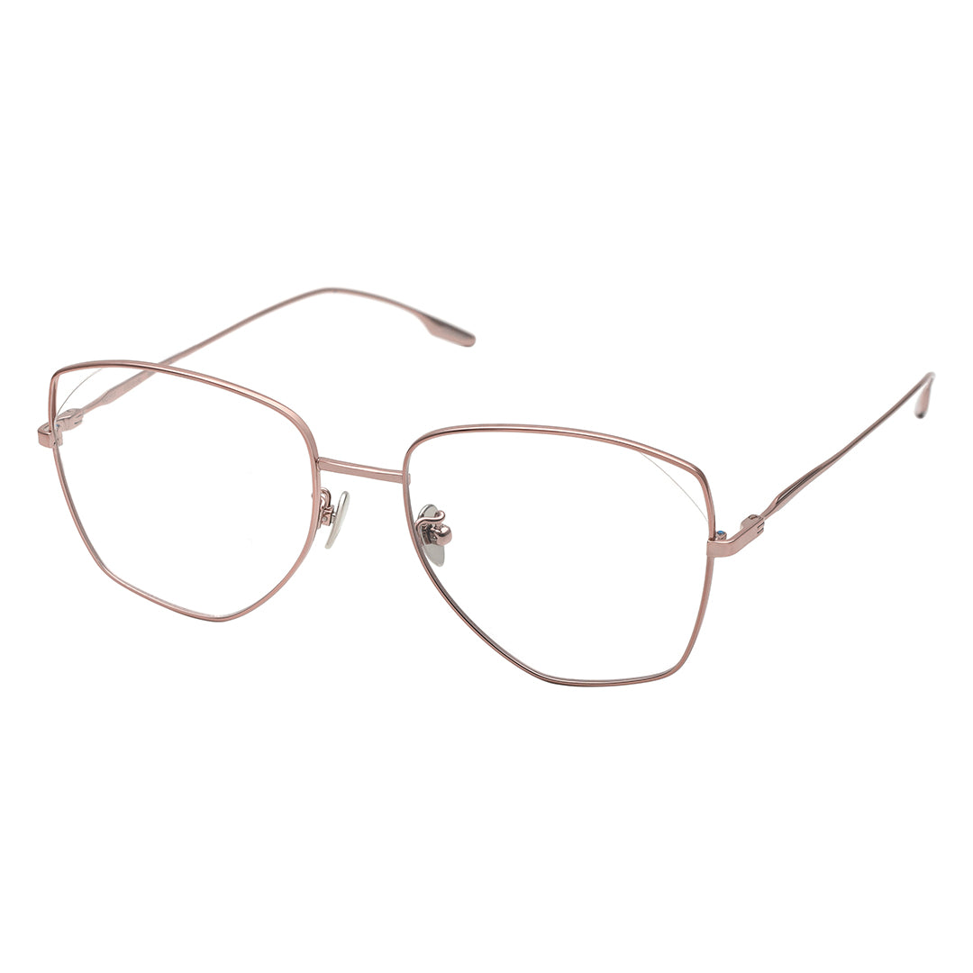 A pair of MYTH OPTICAL FANCY browline eyeglasses with a rose gold frame.