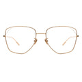 A pair of MYTH OPTICAL FANCY browline eyeglasses with gold frame.