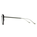 Transparent grey acetate spectacle frame, d-frame gold eyeglasses