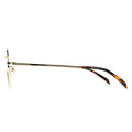 Eyeglasses with tortoiseshell arms on a white background