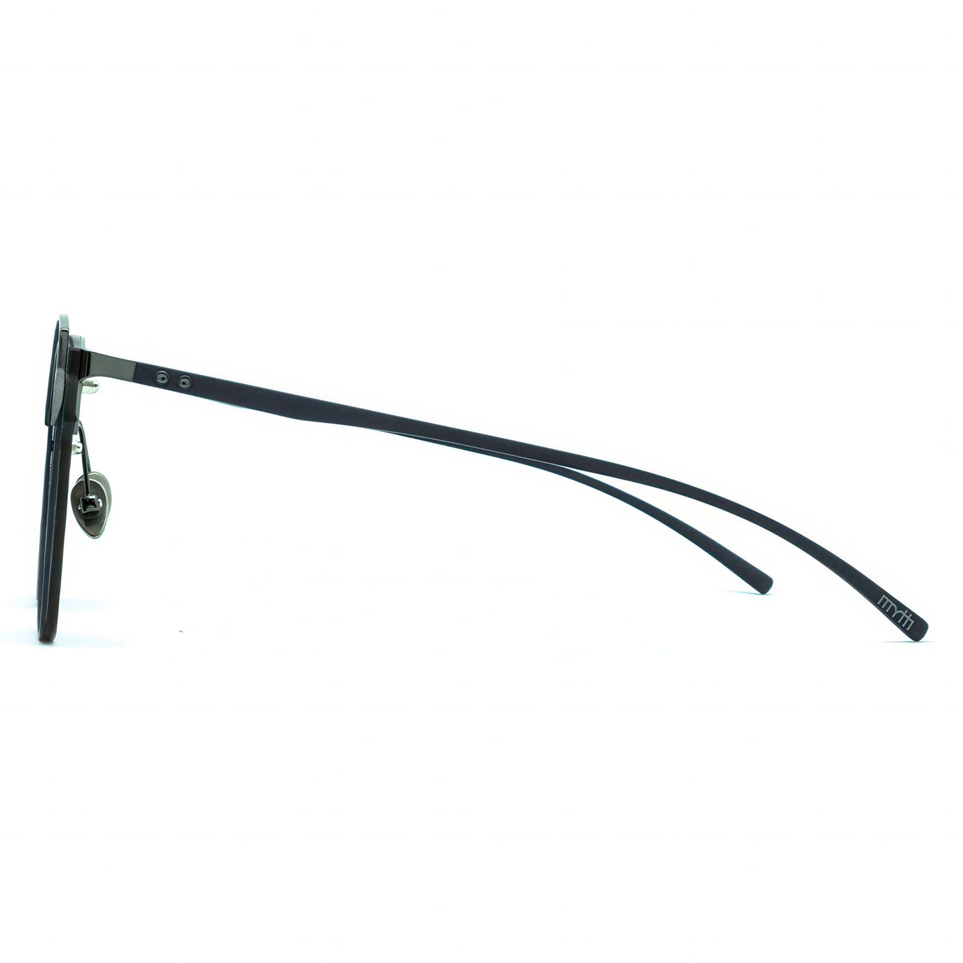 Black sunglasses on a white background