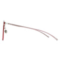 Pink sunglasses with a thin frame on a white background