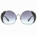 Sunglasses with unique design on a white background