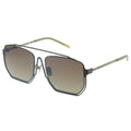 MYTH GREECE ORION oversized square sunglasses light brown, metal frame with Inverted V bridge, double bridge, metal frame sunglasses mens and womens sleek and elegant