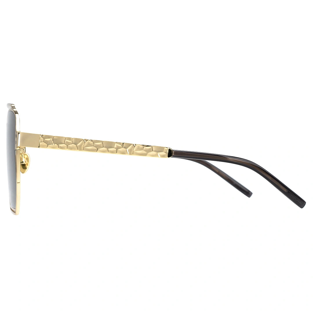 MYTH GREECE ORION oversized dark lens square sunglasses metal frame with Inverted V bridge, double bridge, gold metal frame sunglasses mens and womens sleek and elegant
