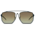 MYTH GREECE ORION oversized square sunglasses light brown, metal frame with Inverted V bridge, double bridge, metal frame sunglasses mens and womens sleek and elegant