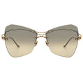 LESVOS butterfly-shaped frame with gold mirror sunglasses 