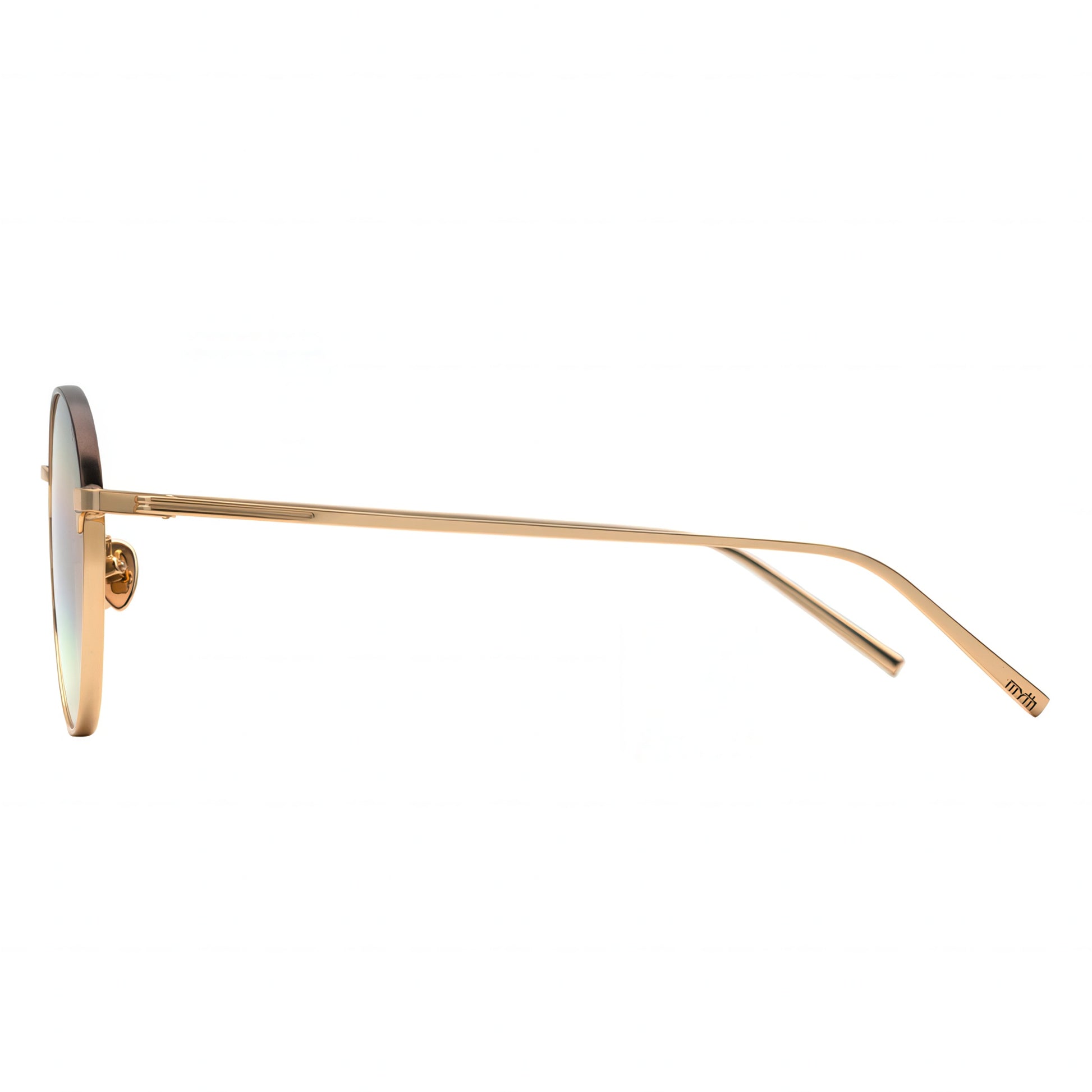 Gold-framed sunglasses