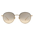 Round metal sunglasses with gold frame and gradient lenses 