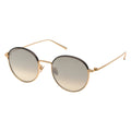 Round metal sunglasses with gold frame and gradient lenses 