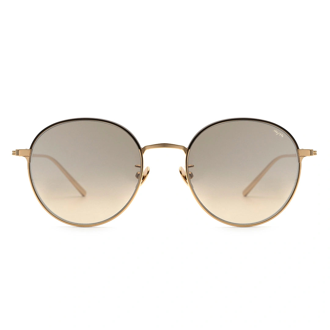 MYTH GREECE EPOCH light tinted round polarized sunglasses thin gold frame retro round sunglasses rimless
mens and womens adjustable nose pad