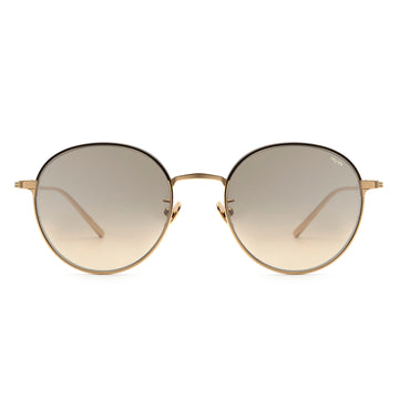 MYTH GREECE EPOCH light tinted round gold polarized sunglasses thin gold frame retro round sunglasses rimless
mens and womens adjustable nose pad