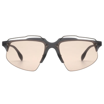 MYTH GREECE GALLANT browline futurist sunglasses half rim sunglasses light pink punk glasses silver metal frame mens and womens 