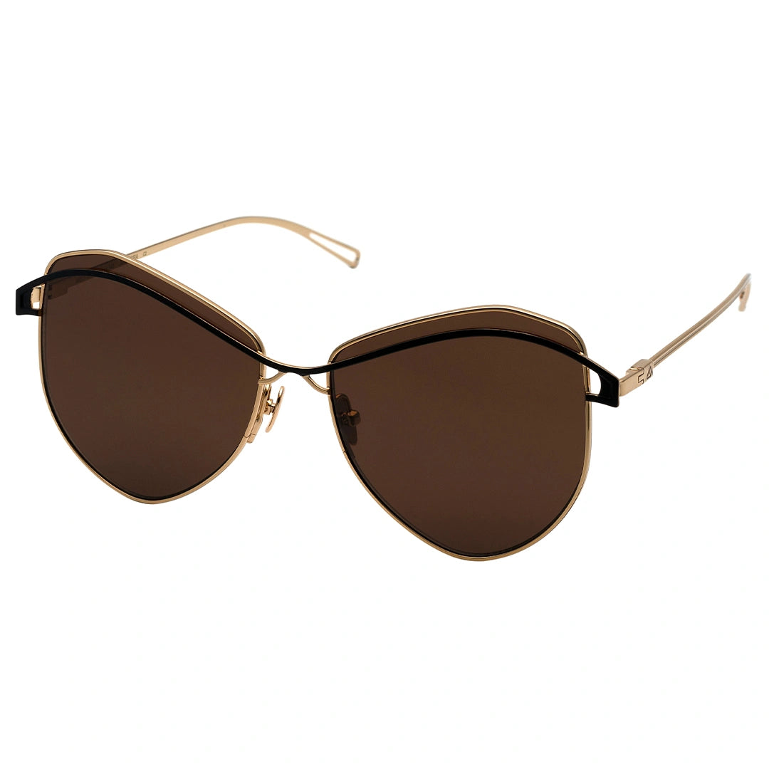 MYTH GREECE ANAIDEIA brown sunglasses gold metal frame sunglasses.