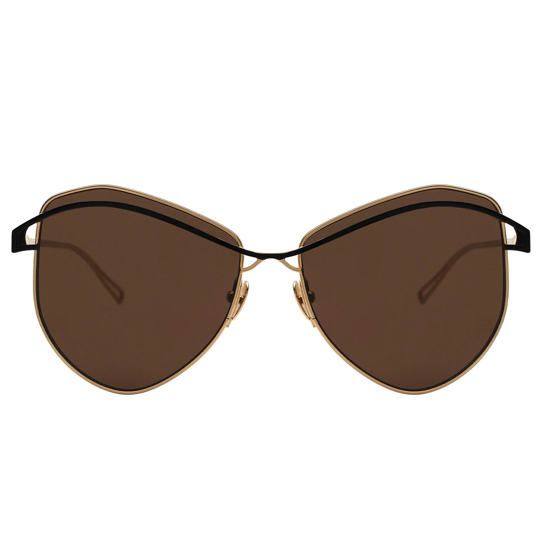MYTH GREECE ANAIDEIA brown sunglasses gold metal frame sunglasses.