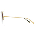 MYTH Greece oversized cat eye transparent clear sunglasses futuristic one piece gold metal frame mens and womens with adjustable nose pad