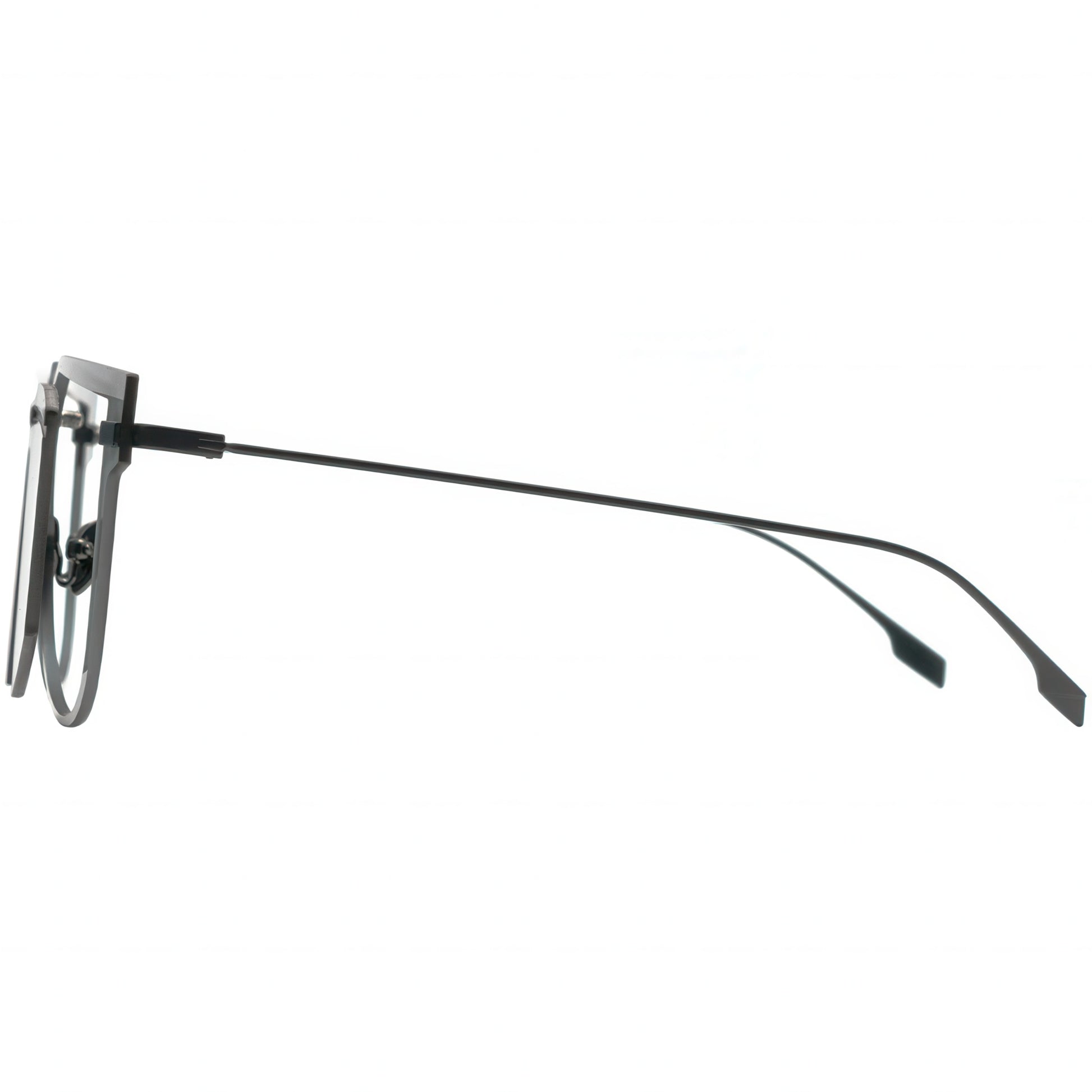 Black eyeglasses on a white background