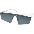 MYTH GREECE PNEUMA square sunglasses blue grey futuristic sunglasses flat top fashionable chic double lens sunglasses thin silver metal  frame mens and womens 