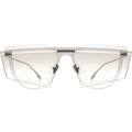 MYTH GREECE PNEUMA square sunglasses futuristic sunglasses flat top fashionable chic double lens sunglasses thin silver metal  frame mens and womens 