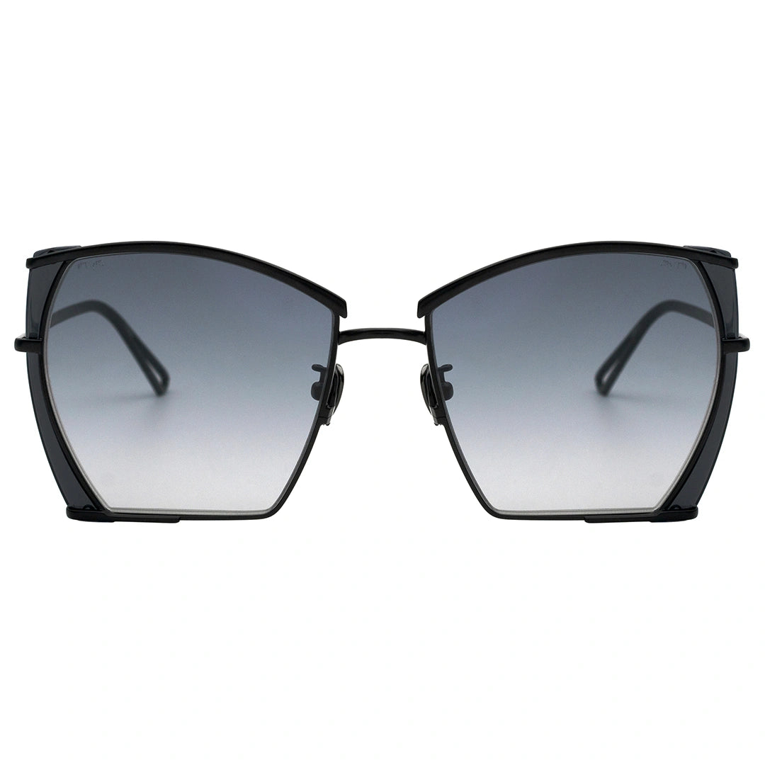 DIANA geometric gray gradient sunglasses thin metal frame
