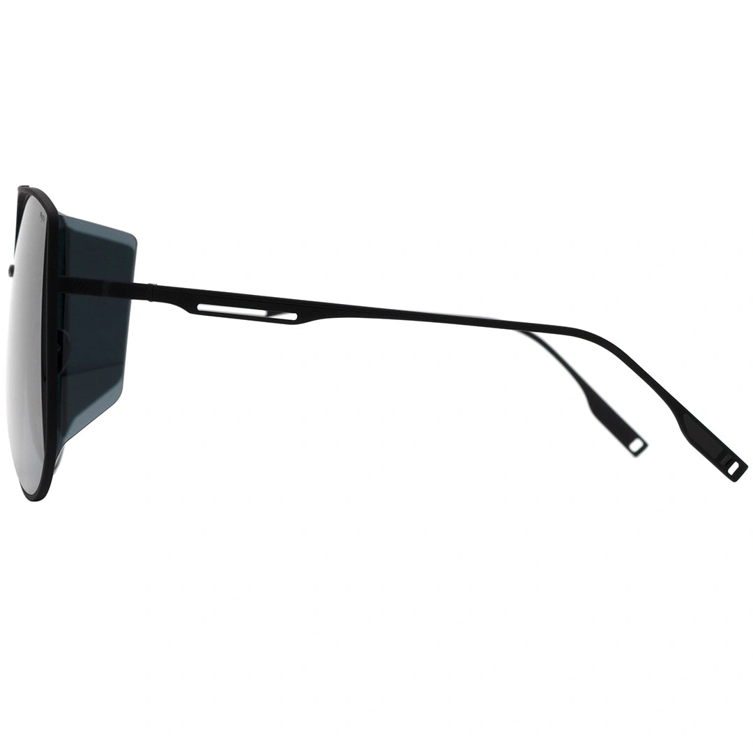 MYTH GREECE Y4 SYMBOL oversized aviator sunglasses flat top semi side-shield black dark sunglasses, navigator sunglasses mens and womens thin frame double bridge