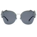 MYTH GREECE M4 ELATION women's metallic cat-eye sunglasses silver frame blue grey lens with adjustable nose pad ladies newest sunglasses