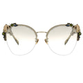 MYTH GREECE M4 ELATION women's metallic cat-eye sunglasses silver frame light yellow lens with adjustable nose pad ladies newest sunglasses