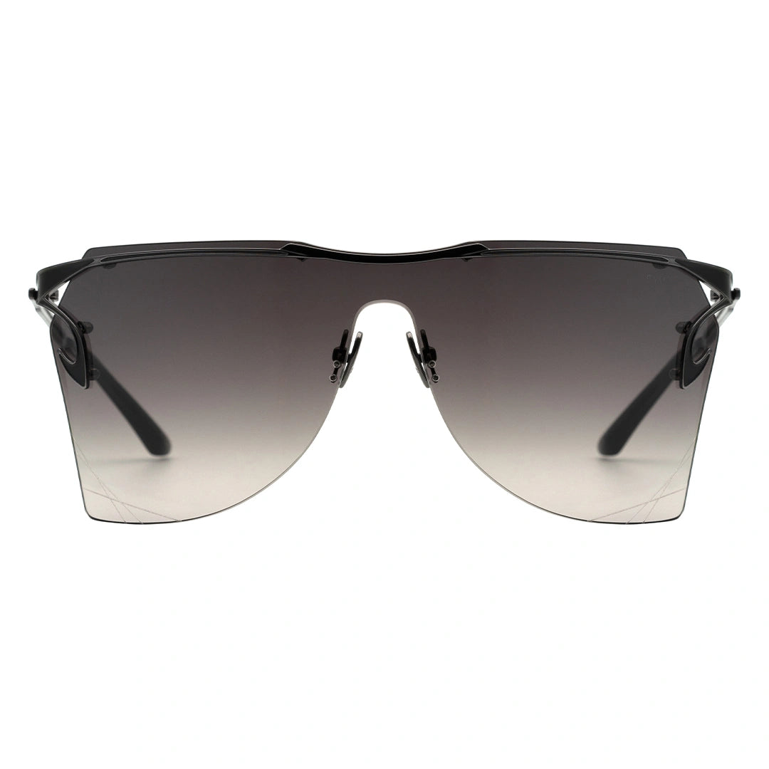 MYTH GREECE T4 INDUSTRY one piece futuristic sunglasses grey curved lens metal frame with adjustable nose pad womens and mens sleek and chic future sunglasses oversized for full uv protection
