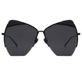 Black cat-eye sunglasses on a white background