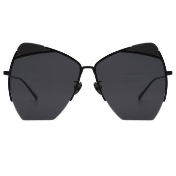 Black cat-eye sunglasses on a white background