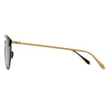 Gold-framed sunglasses on a white background