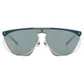 Sunglasses with blue frame on a white background