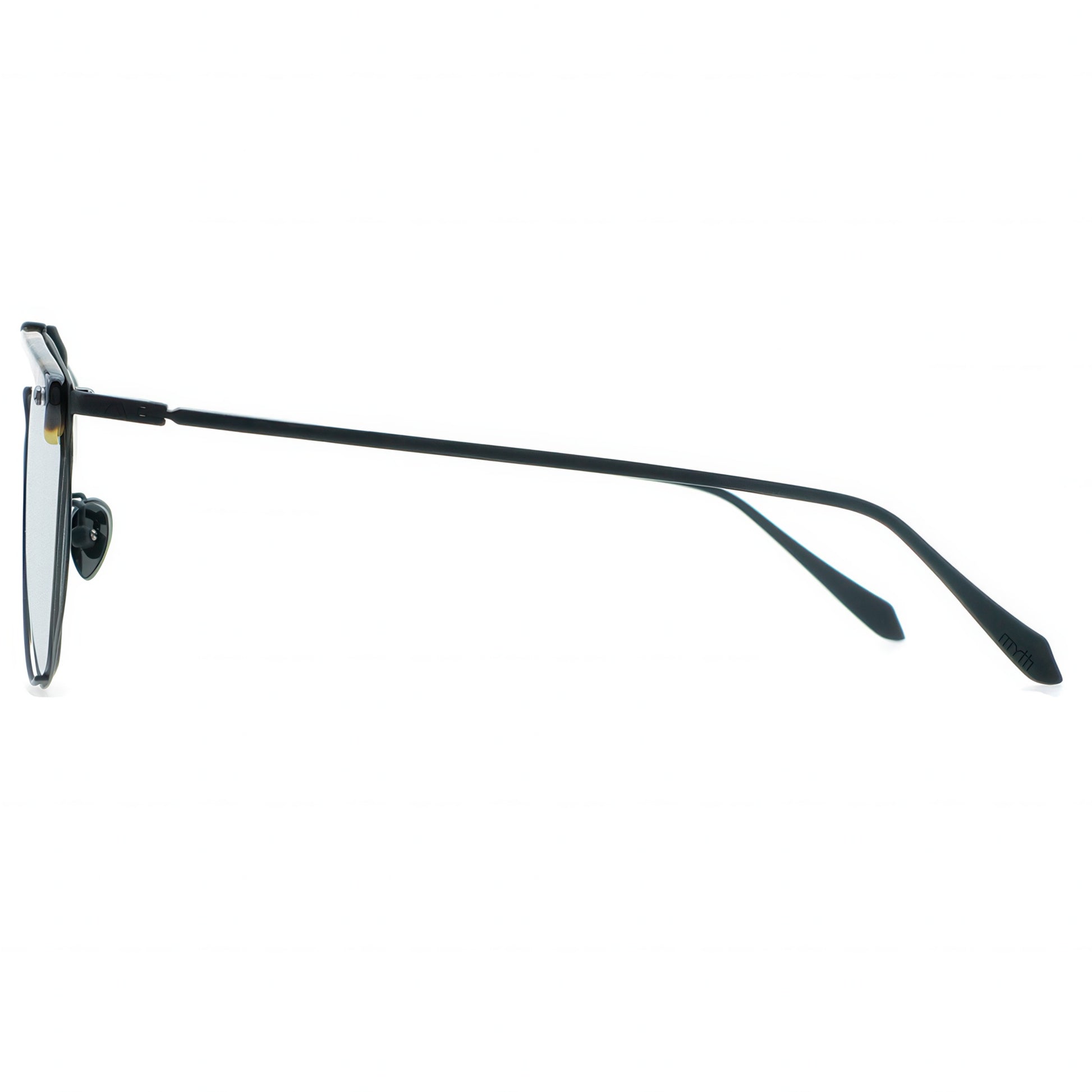 Black sunglasses on a white background