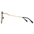 MYTH GREECE GLEAM geometric deep green sunglasses double bridge thin gold metal frame sunglasses in avant-garde sleek look mens and womens; male and female

